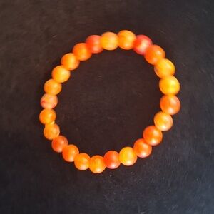 Handmade Amber Beaded Stretch Bracelet